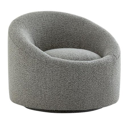 PASARGAD HOME Pasargad Home PZW-993 Sienna Collection Modern Swivel Chair; Grey PZW-993